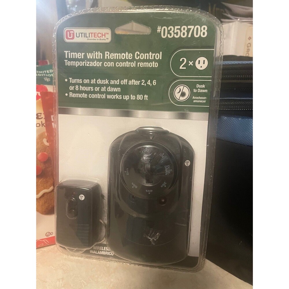 Outdoor Timer Control Outlets with Remote Dusk to Dawn 0358708 UTILITECH